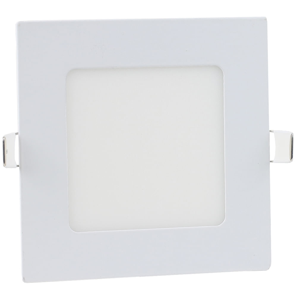 Luminaria-Plafon-LED-de-Embutir-6W-Quadrada-Branco-Quente-Ultra-LED-|-Cristallux®-1